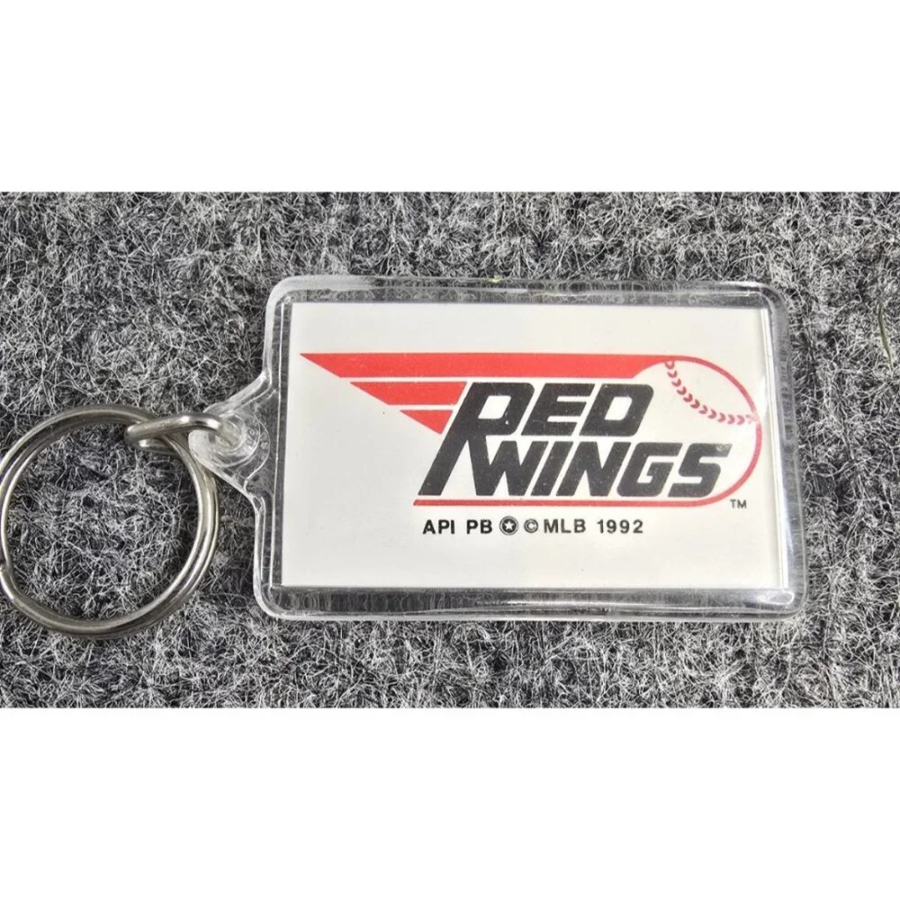 Rochester Red Wings Minor League Baseball Keychain Vintage Acrylic 1992 90s